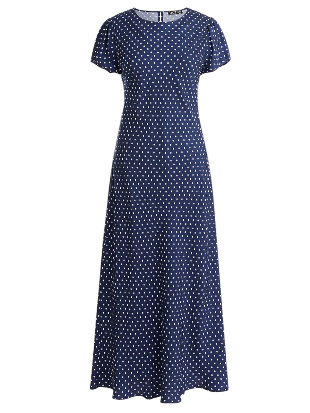 J. Crew Gwyneth Cupro Blend Slip Dress Becklow Dot Blue Polka Dot Size 2